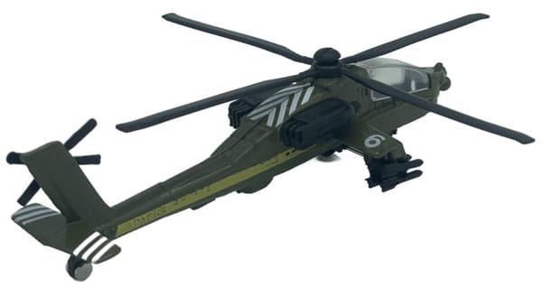 Boeing AH-64 Apache helikopter 4,5"" 11,5 cm METAL Motormax ÆSKE