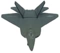 Miniatyrbillede 6 af 11: Lockheed Martin F-22 Raptor fly 4,5" 11,5 cm METAL Motormax ÆSKE
