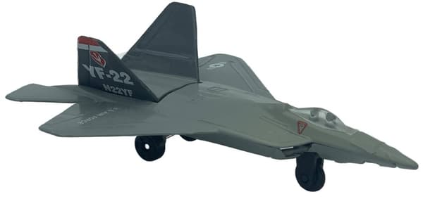 Lockheed Martin F-22 Raptor fly 4,5" 11,5 cm METAL Motormax ÆSKE