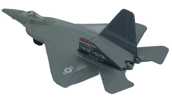 Lockheed Martin F-22 Raptor fly 4,5" 11,5 cm METAL Motormax ÆSKE