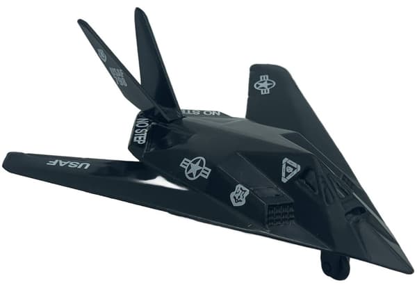 Lockheed Martin F-117 Nighthawk fly 4,5" 11,5 cm METAL Motormax ÆSKE