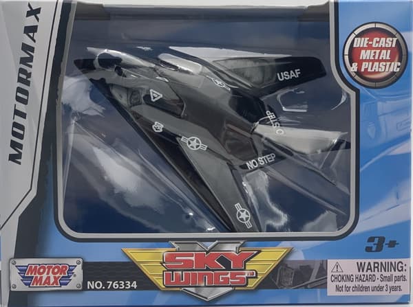 Lockheed Martin F-117 Nighthawk fly 4,5" 11,5 cm METAL Motormax ÆSKE
