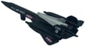 Miniatyrbillede 6 af 11: Lockheed Martin SR-71 Blackbird fly 4,5" 11,5 cm METAL Motormax ÆSKE
