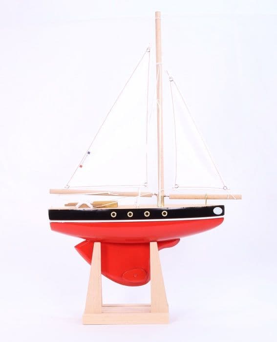 Maison Tirot - Segelbåt Le Tirot röd 30cm - TIROT