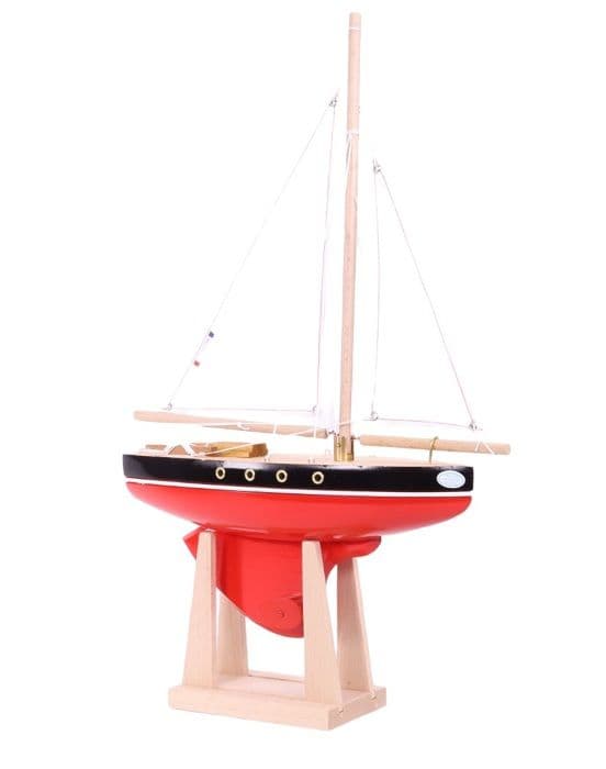 Maison Tirot - Segelbåt Le Tirot röd 30cm - TIROT
