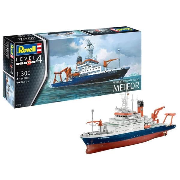 Båtmodell - REVELL - Tyskt forskningsfartyg Meteor - 181 delar - skala 1/300