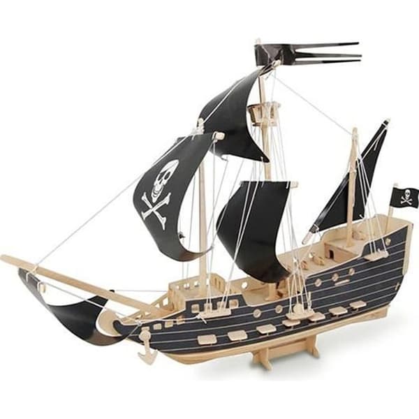 FSC byggsats i trä - QUAY Piratskepp - Lättmonterad modell