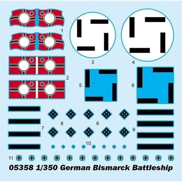 Modellbåt Tyskt Bismarck slagskepp - trumpetare