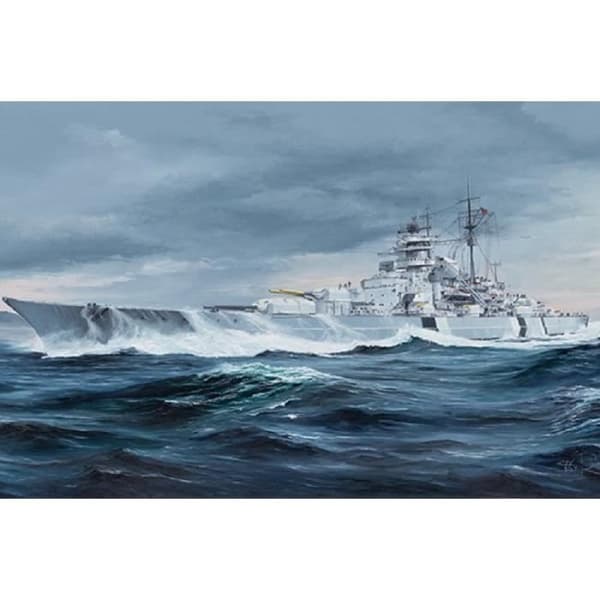 Modellbåt Tyskt Bismarck slagskepp - trumpetare