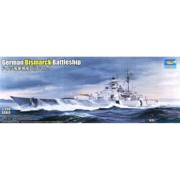 Modellbåt Tyskt Bismarck slagskepp - trumpetare