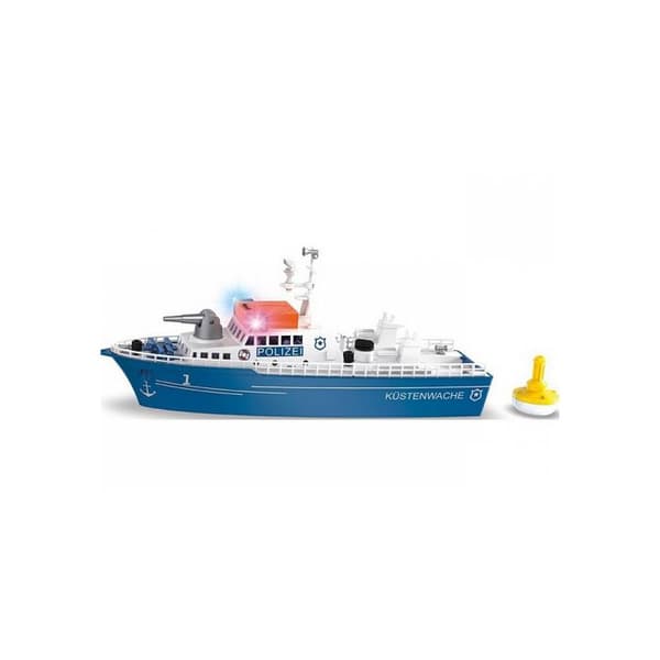 Polisbåt - SIKU - 5401 - Plast - Blå/Vit - Med vattenkanon och ljus