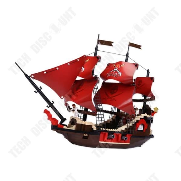TD® Vuxen byggstenleksak, Piratskeppsmodell