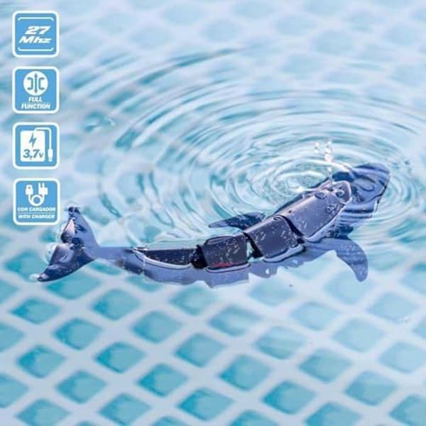 Radiostyrd leksak - COLORBABY - Whale Racing Boat - 20 x 9 x 3,5 cm - 6 riktningar - Frekvens 27 MHz