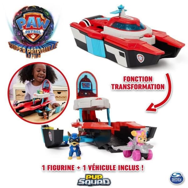 PAW PATROL - Marine Headquarter - Pup Squad Stella - Naval Toy för barn från 3 år