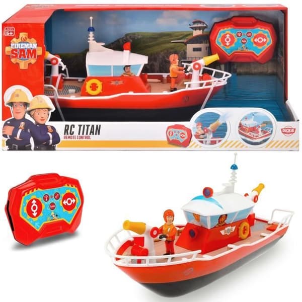Brandman Sam Titan fjärrstyrd båt - Dickie Toys - Naval leksak - Röd - Barn - 5 år
