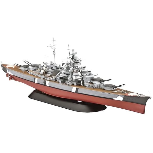 Bismarck krigsskeppsmodell - Revell - 800 stycken - Grå
