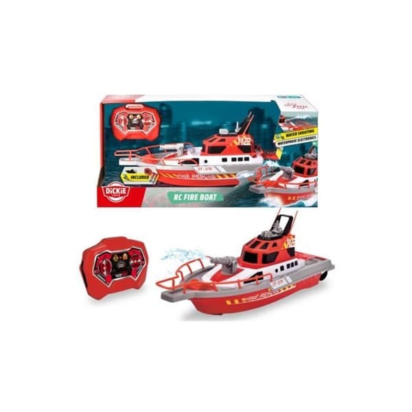 Radiostyrd brandbåt - DICKIE - Längd 38 cm - 2,4 GHz - Vattenlans