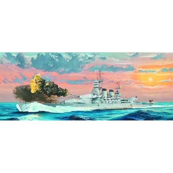 Modellbåt italienska marinens slagskepp Rn Littorio 1941 - TRUMPETARE - 1/350:e