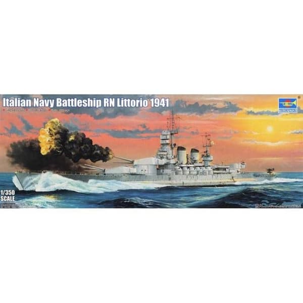 Modellbåt italienska marinens slagskepp Rn Littorio 1941 - TRUMPETARE - 1/350:e