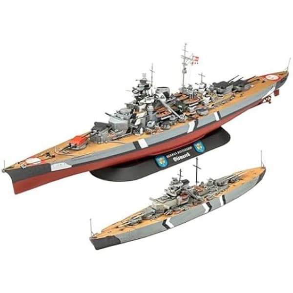 Maquette - REVELL - Bismarck - 1:700 och 1:1200 - Exakta detaljer - Inkluderar tillbehör
