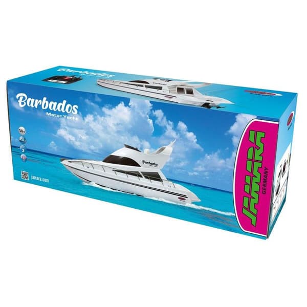 RC-båt Barbados RC-Yacht - Jamara 040670 - Vit - Barn - Batteri - 2 framdrivningsmotorer - 25 km/h