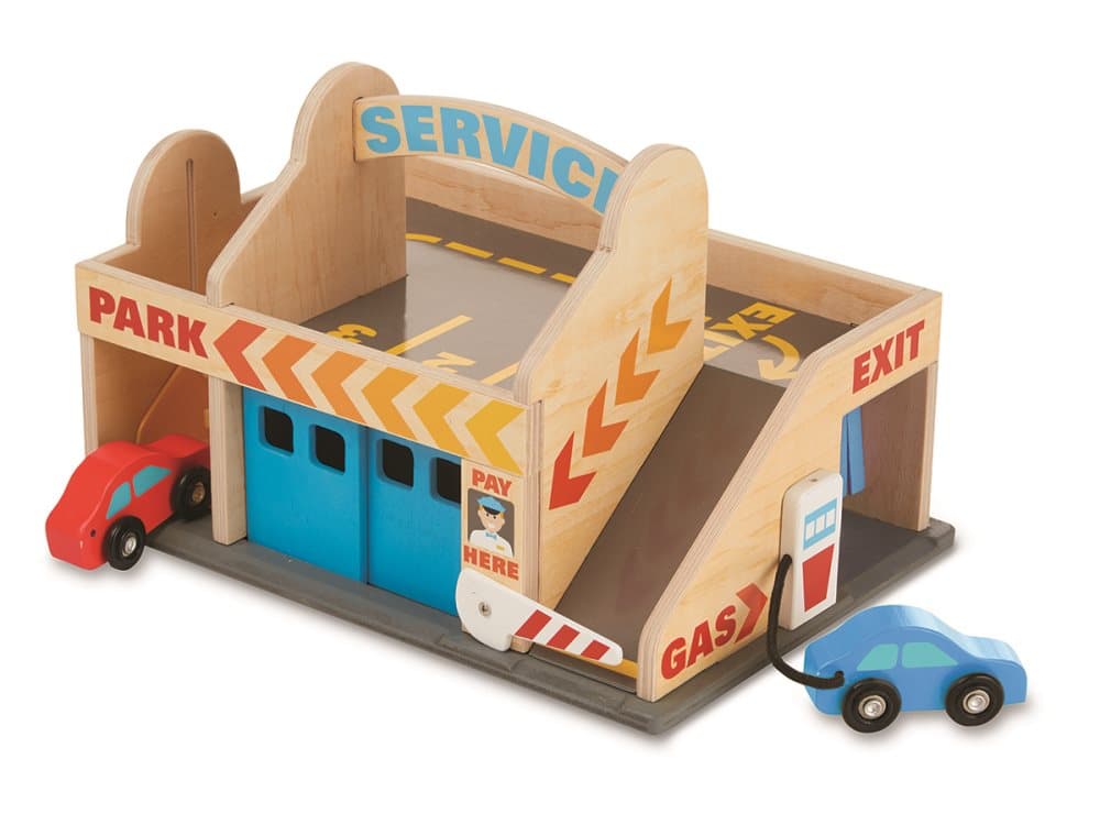 Bilservicestation med biltvätt och garage, Melissa & Doug