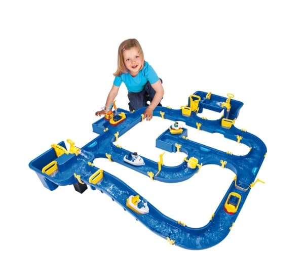 BIG Waterplay Amsterdam, Kjøretøy og banesett, 3 år, Plast, Blå, Gult
