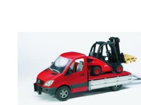 Bruder Linde H30D fork lift with 2 pallets toy