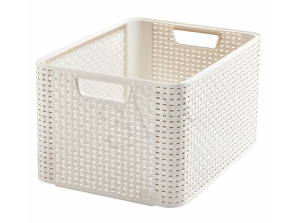 Curver 205851 rottinkityylinen säilytystila L toisen sukupolven polypropeeni Ivory
