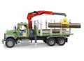 Miniatyrbild 4 av 5: BRUDER MACK Granite Timber truck with 3 trunks, 4 År, ABS synthetics, Multifärg