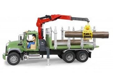 BRUDER MACK Granite Timber truck with 3 trunks, 4 År, ABS synthetics, Multifärg