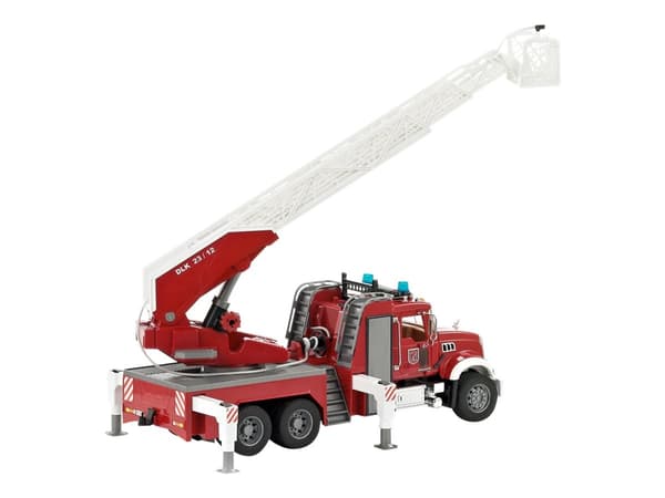 BRUDER MACK Granite fire engine with water pump, 4 vuosi/vuosia, ABS-synteettinen, Punainen, Valkoinen