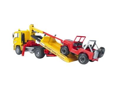 Bruder MAN TGA Breakdown truck with cross country vehicle toy