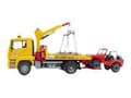 Miniatyrbilde 5 av 5: Bruder MAN TGA Breakdown truck with cross country vehicle toy