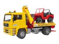 Bruder MAN TGA Breakdown truck with cross country vehicle toy