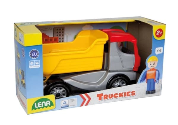 Lena Truckies Dump Truck, Truck, 2 år, Grå, Rød, Gult