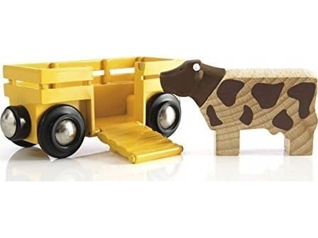 BRIO World Cow and Wagon