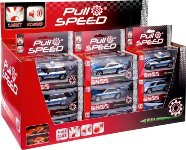 Carrera Pull&amp;speed Sound &amp; Light Poliisi Eri tyyppejä
