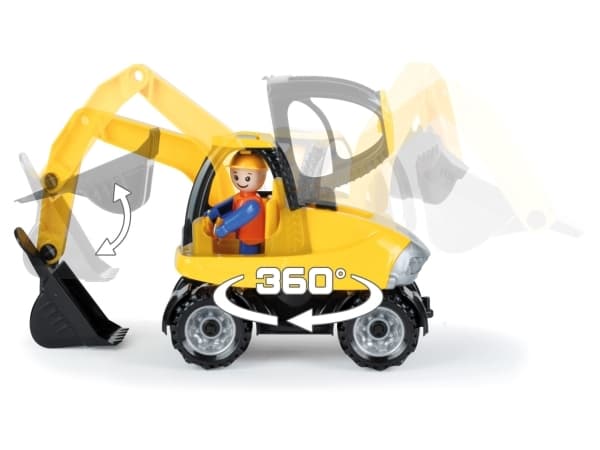 Lena Truckies Excavator, Kaivinkone, Sisä- ja ulkotila, 2 vuosi/vuosia, Musta, Keltainen