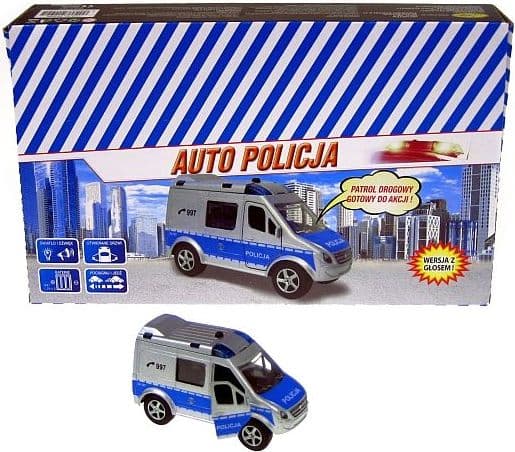 Bil Politi Van 11cm med p12 stemme, pris for 1 stk.