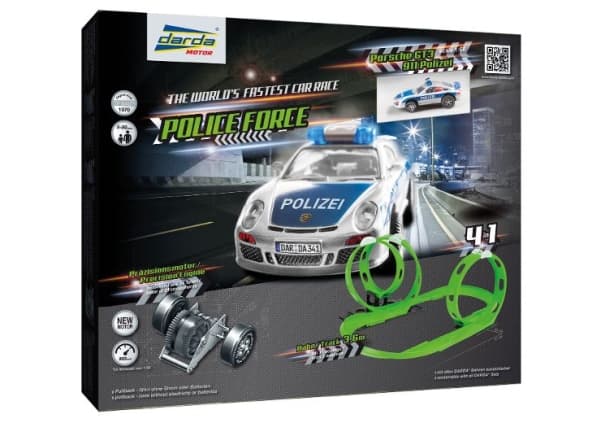 Darda Police Force, Set med fordon och bana, 5 År, Blå, Grön, Grå