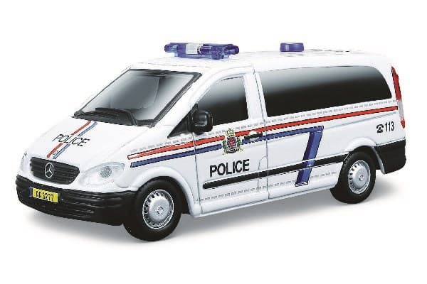 Bburago Mercedes Vito Police, eri tyypit 1:50 (275913)