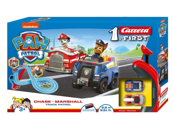 Carrera RC Paw Patrol On the Track, Set med fordon och bana, 3 År, Plast, Blå, Röd