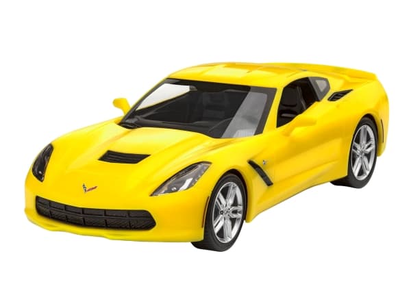 Revell 2014 Corvette Stingray, Bilmodell, 10 år, Sort, Gult, Landkjøretøy modell, Ikke for barn under 36 måneder, 86 mm