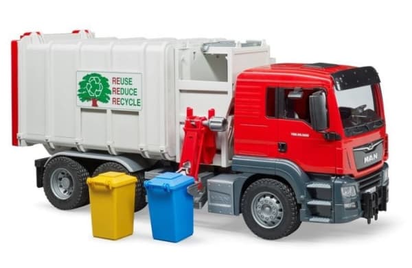 Bruder MAN TGS Side loading garbage truck toy