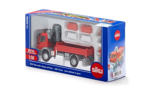Siku 3534, Kranbil, 3 år, Metall, Plast, Grå, Rød