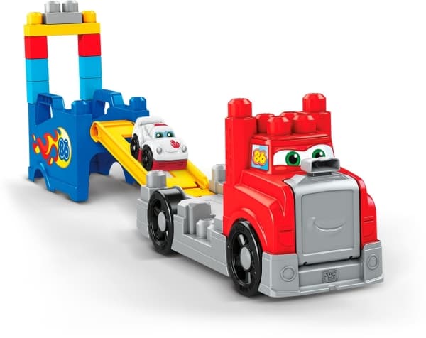 MEGA BLOKS Build & Race Rig, Ajoneuvo ja ratasetti, 1 vuosi/vuosia, AAA, Muovi, Monivärinen