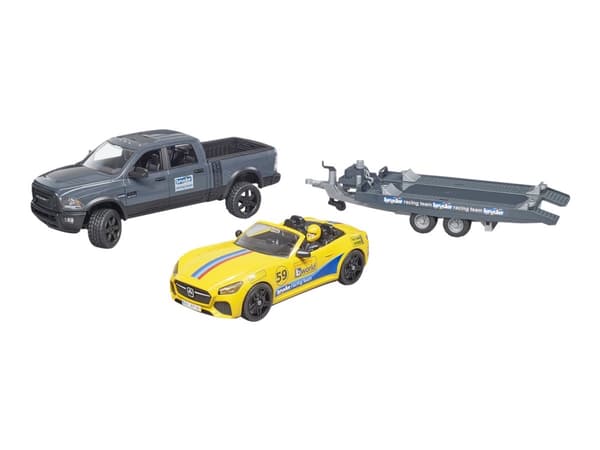 Bruder Dodge Ram 2500 Power Wagon and Bruder Roadster toy