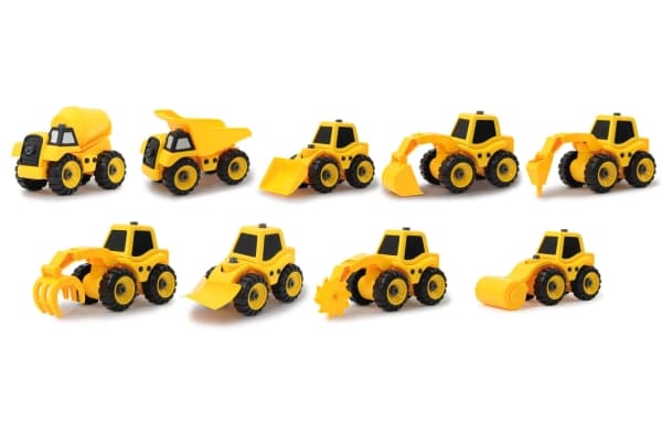 Jamara Construction Vehicles Set 9in2, Fordonsset, 4 År, Plast, Svart, Gul
