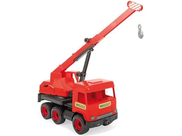 Tigres 32112 Auto Middle Truckcrane In A Box, Colour-Red, One Size